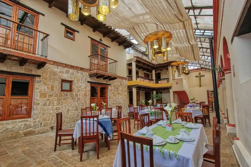 Historic courtyard dining area